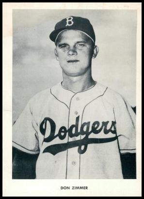 1957 Borden's Dodgers Ticket Promotion Don Zimmer